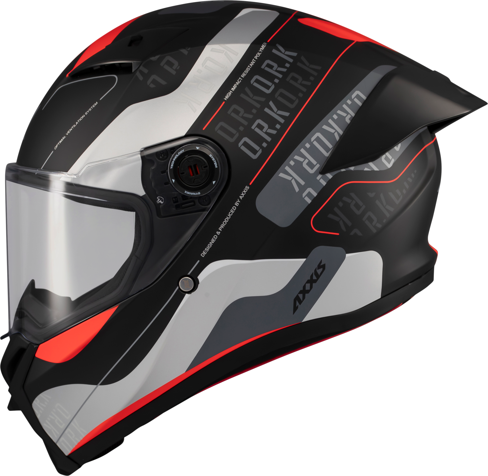Axxis Fenix Ork Mat Siyah Kırmızı Motor Kaskı - Hedef Motor