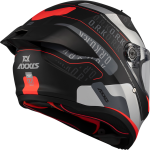 Axxis Fenix Ork Mat Siyah Kırmızı Motor Kaskı - Görsel 4