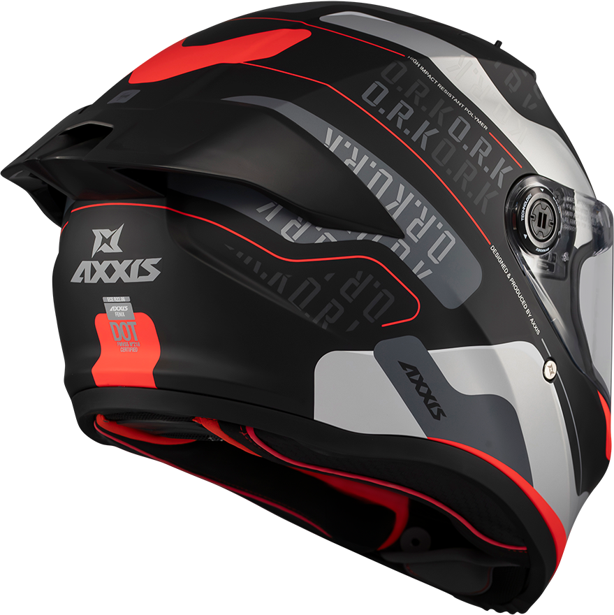 Axxis Fenix Ork Mat Siyah Kırmızı Motor Kaskı - Hedef Motor