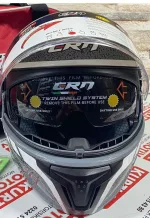 CRN MOTORSİKLET KASKI ÇENE AÇILIR-TAM VİZÖRLÜ VE İNTERCOM TAKMALI - Görsel 2