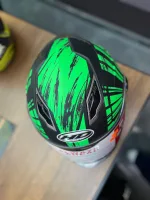 HD FULL FACE YEŞİL SİYAH KASK - Görsel 5