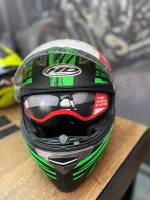 HD FULL FACE YEŞİL SİYAH KASK - Görsel 6