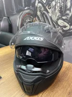 Axxis Mat Siyah Motosiklet Kaskı - Görsel 9