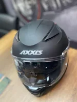 Axxis Mat Siyah Motosiklet Kaskı - Görsel 8