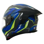 GP MY HELMET MKS001-EGBY Yarış Spoiler Güneş Vizörlü Şeffaf Full Face Motosiklet Kaskı - Görsel 6