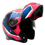 GP MY HELMET MKS002-RBW Güneş Vizörlü Şeffaf Çene Açılır Motosiklet Kaskı - Görsel 3