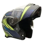 GP MY HELMET MKS002-RGBY Güneş Vizörlü Şeffaf Çene Açılır Motosiklet Kaskı - Görsel 3