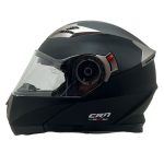 CRN ÇENE AÇILIR VİZÖRLÜ KASK MAT SİYAH - Görsel 4