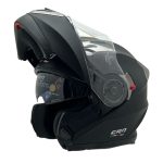 CRN ÇENE AÇILIR VİZÖRLÜ KASK MAT SİYAH - Görsel 3