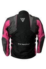Venom Tourex Lady Bayan Motosiklet Montu 3 Katlı Siyah Pembe - Görsel 2